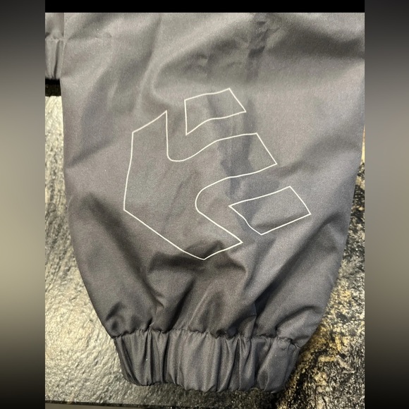 Etnies Zip up Windbreaker MINETT Jacket Gray Neon Yellow Pockets Skateboard mens - Picture 5 of 13